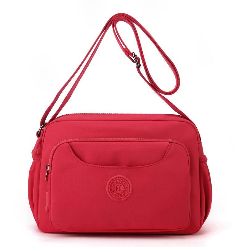 

Женская многослойная сумка через плечо, однотонная сумка через плечо, сумка для матери красный