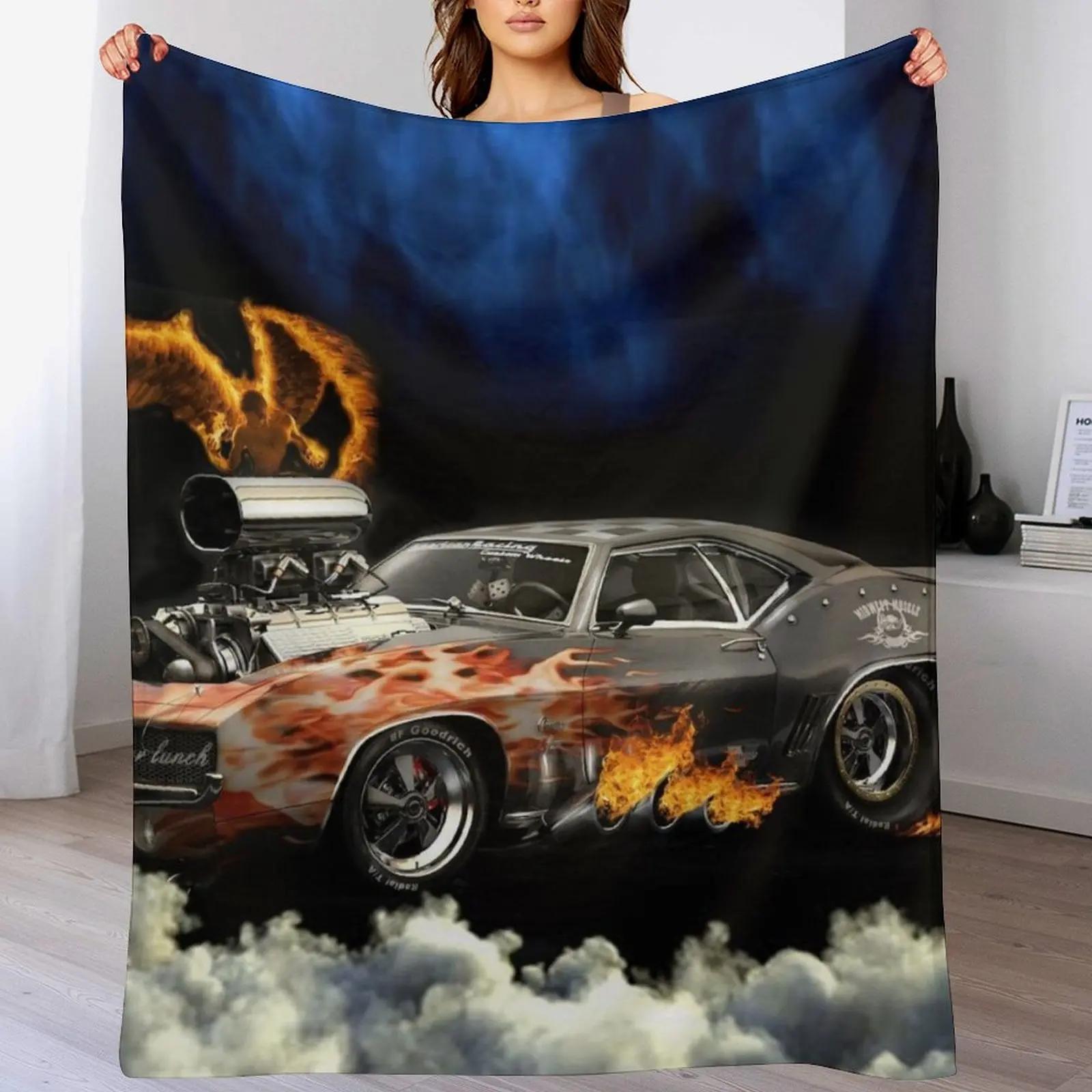 

MUSCLE CAR Throw Blanket Year Round Soft Comfortable Blanket for Home 102x76cm(40x30in)