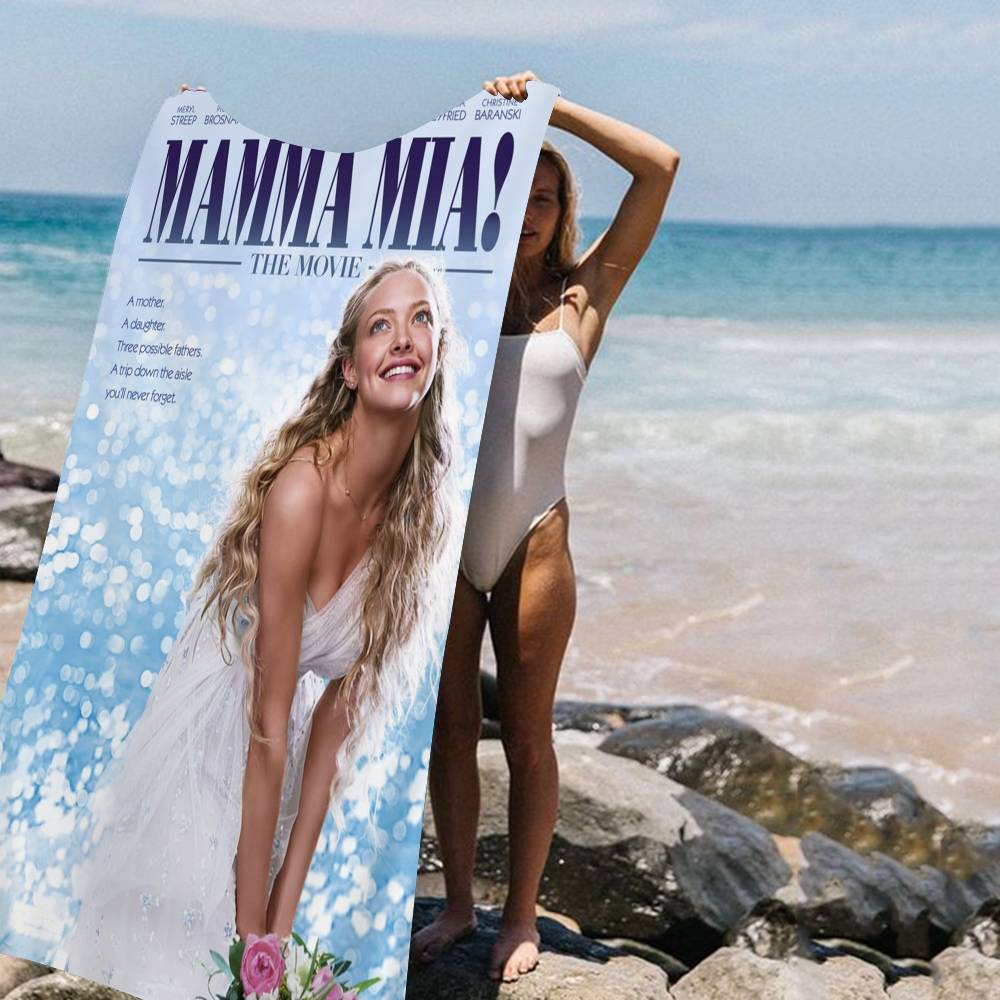 movie Mamma Mia Microfiber Blanket Quick Drying Beach Towels Oversized Printing Super Absorbent Pool Towel Blanket