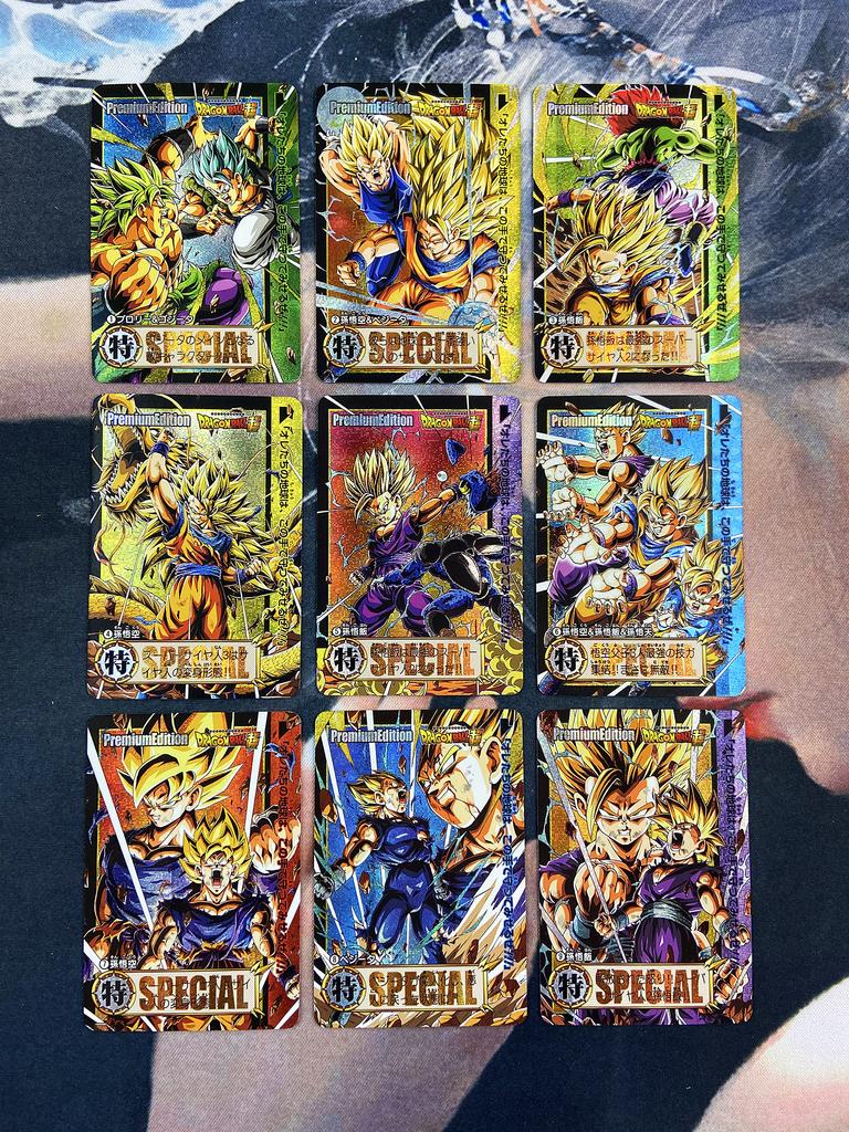 4 Stück/Set Dragon Ball DIY Selbstkontrolle Sammeln Unterschrift Sammel-Flash-Karte Anime Cartoon Geschenk