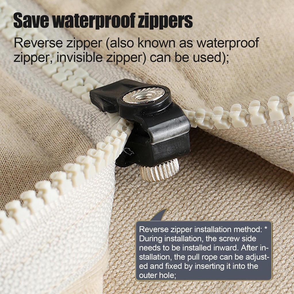 10-teiliges Schnell lösbares Reißverschluss-Reparaturset geeignet für verschiedene Größen von Reißverschlüssen an Kleidung, Gepäck, Rucksäcken und anderer Ausrüstung