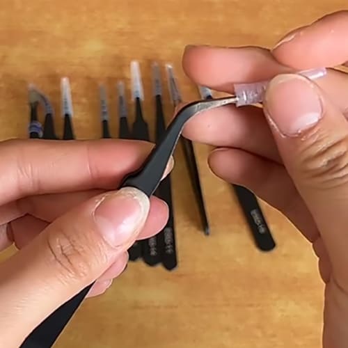 Precision Tweezers, Set of 3, High Precision, Black, Fine Tweezers, for Crafts, Model Making, Ultra-Fine, Precision, Stainless Steel, Rust-Resistant,