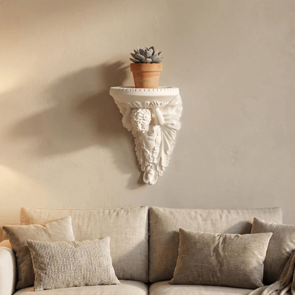 3D Printed Angel Floating Shelf European Style Decorative Wall Bracket Wall Storage Rack  Entryway