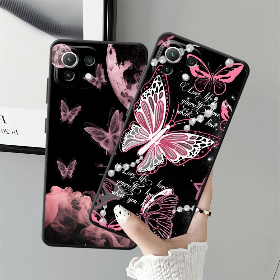 Simple Butterfly Funda Phone Cover Case for Xiaomi Mi 12T Pro 12X 11T 10T 11 12 14 13 Lite