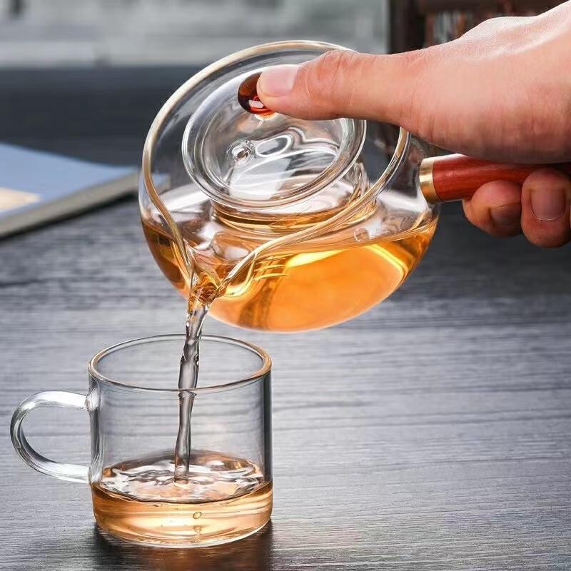 Heat-Resistant Glass Side-Handle Teapot