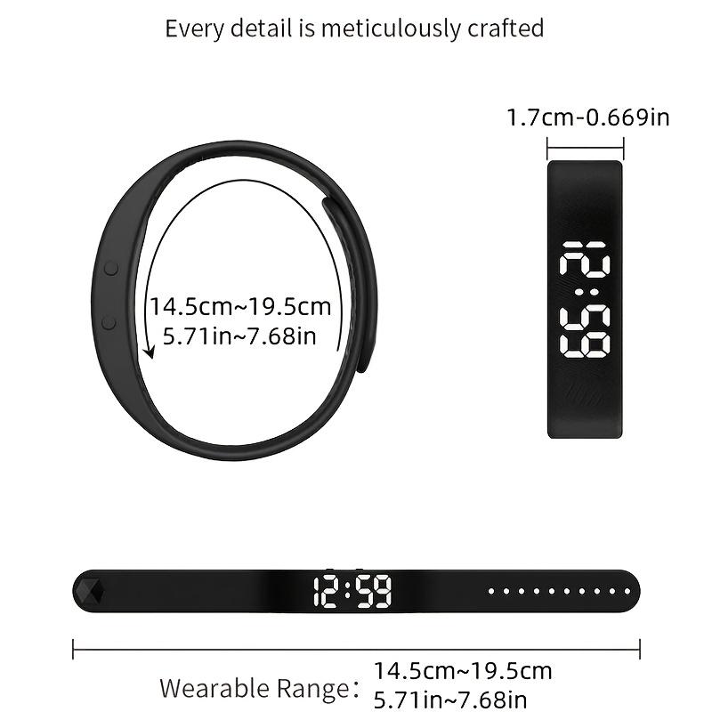 Multi-Functional Kids Digital Watch with Pedometer Alarm Luminous Display Silicone Strap and Bracelet Set White
