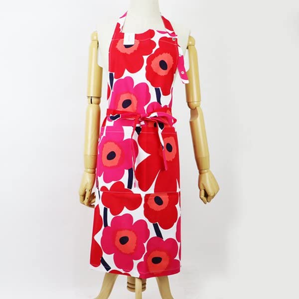 MARIMEKKO 064161 PIENI UNIKKO Schürze ROT 001, Parallelimportprodukt. PIENI UNIKKO Schürze WEISS/ROT BAUMWOLLE