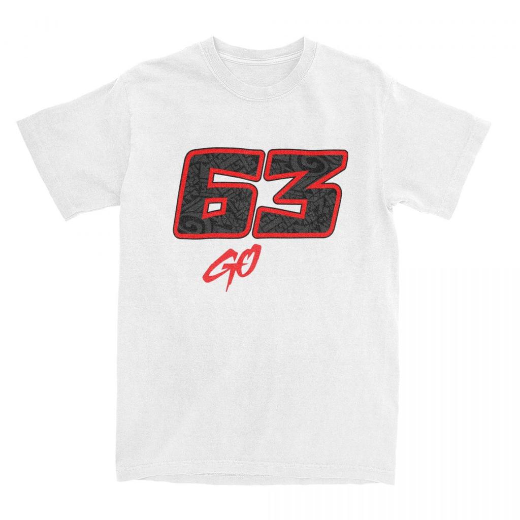 T-shirt Rider Pecco Bagnaia 63 Estiva Streetwear T-shirt Cotone Harajuku Maglietta per Uomo Manica Corta Stampa