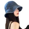 Autumn and Winter Japanese Lace Denim Fisherman Hat Casual Versatile Hat Women's Face Small Bucket Hat Windproof Sun Hat