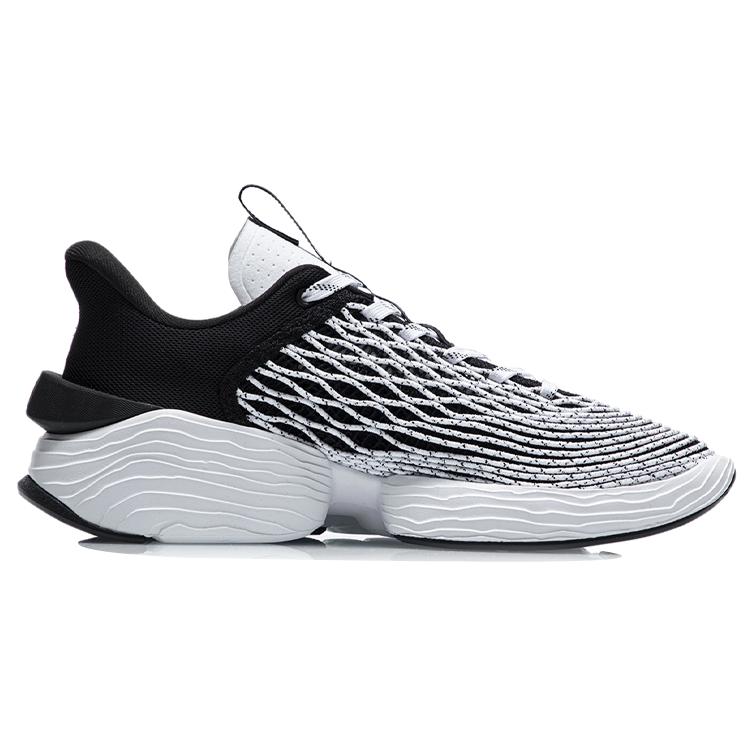 New LINING Essence Vintage Basketball Shoes Men's Low top Standard White/Black AGBR013-1