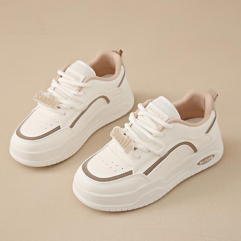 CRLAYDK 2025 Spring Womens Sneakers Walking Flats Low Top Casual Lace Up Platform Tennis Shoes Classic Skateboard Sport Trainers