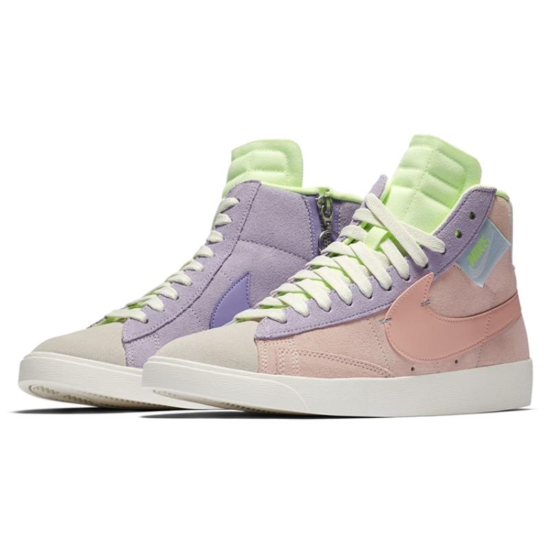 Nike Blazer Mid Rebel Pink Purple Women's Sneakers Skateboard Shoes CQ7786-661