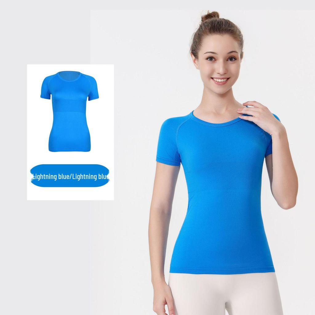 LU3.0 Women's Quick-Dry Short Sleeve Yoga Top for Fitness and Running