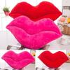 Luxuriös weiches rotes Lippenförmiges Plüschkissen Ideal für Komfort und Geschenke