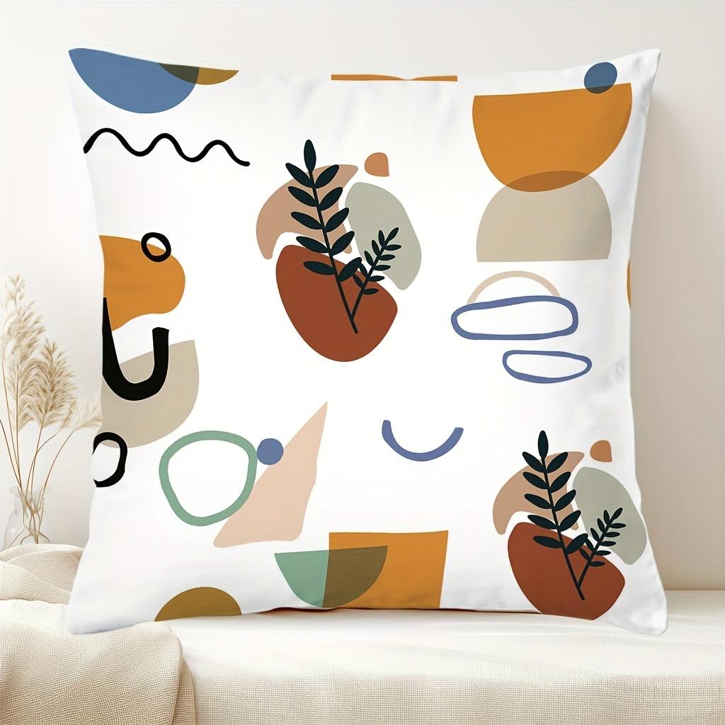 

Домашний текстиль 45X45 2 шт. Простая цветочная подушка, квадратная наволочка для дивана, гостиной, прикроватная подушка, съемная, без сердцевины подушки 45X45cm 2PCS белый