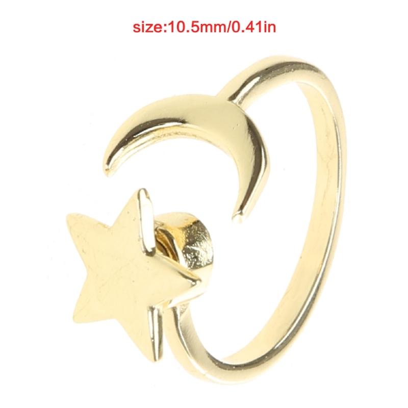 Gold Silver Ring Anti Anxiety Fidget Ring Anxiety Ring Star Moon Spinning Stress Relief Ring Spinner Meditation Ring