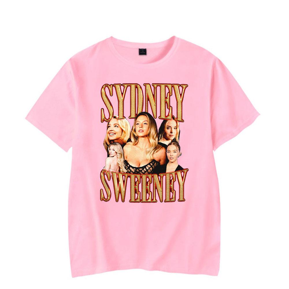 

Вінтажна футболка Sydney Sweeney 90-х Жіноча футболка з коротким рукавом Унісекс Спортивний пуловер Хараджуку Верхній одяг Топи S