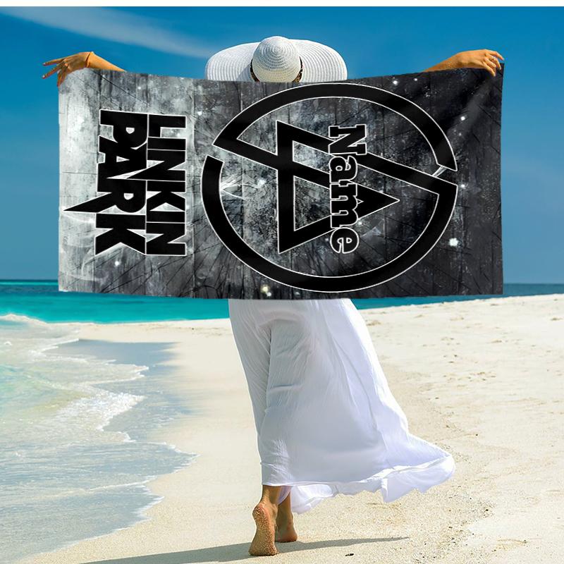 Personalized Customized Proof Beach Towel with Linkin Park Pattern - Soft, Absorbent,quick-drying,perfect Swimming,camping&bathing