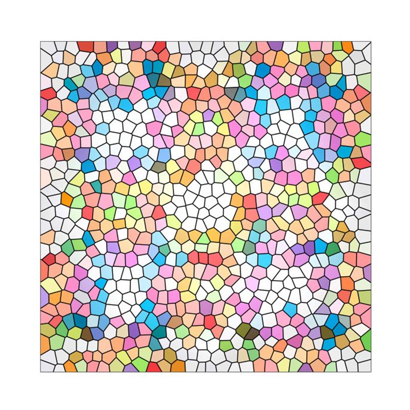 European Style Retro Glass Film,electrostatic Frosting, Adhesive Free Art Painting Privacy Protection Window Film Stained Glass