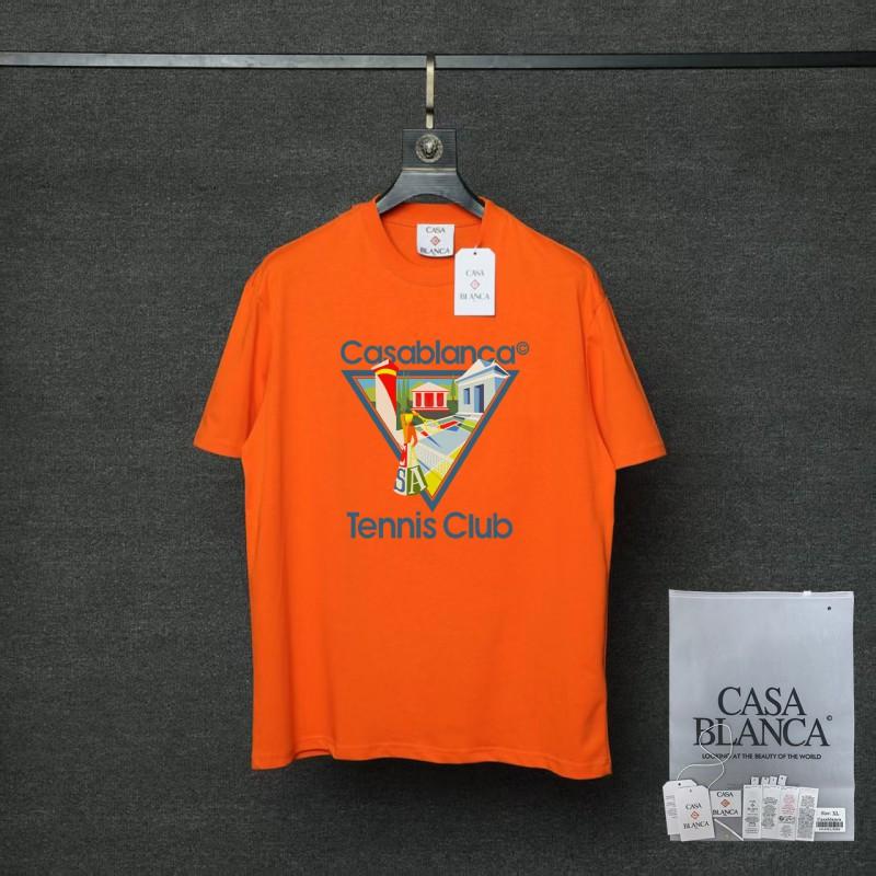 T-shirt en coton Casablanca Streetwear Coupe ample pour homme - T-shirt à manches courtes et col rond surdimensionné en 12 couleurs