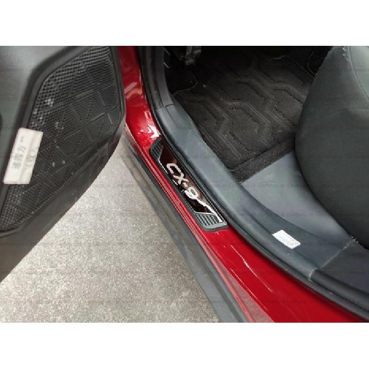 For Mazda CX9 Accessories Auto Door Sill Scuff Plate Guard Protector Trim