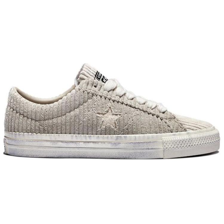 Converse One Star Pro Beige Distressed Unisex Sneakers Cream Grey A04972C