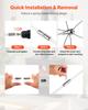 VEVOR Chimney Sweep Kit, 7m Maximum Extendable Length Chimney Brush, Chimney Cleaner Sweeper with Dual Brush Heads, Brush & Goggles