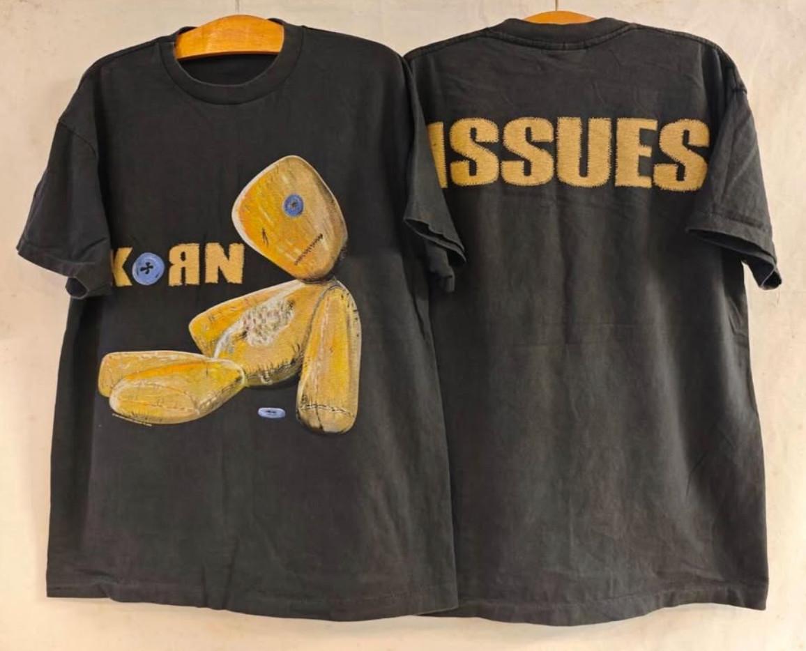 KORN Sick And Twisted Tour 2000 Issues Album Vintage Tour Band L Shirt REPRINT Unisex T-Shirt XXXL