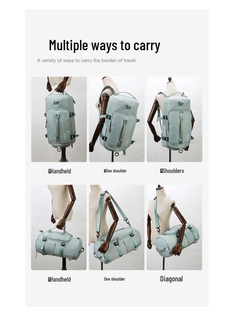 Large Capacity Travel Sports Backpack with Wet/Dry Separation and Shoe Compartment