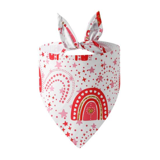 Pet Saliva Wipes Adjustable Strap Exquisite Heart Pattern Pet Cleaning Cloth Pet Valentine Day Party Birthday