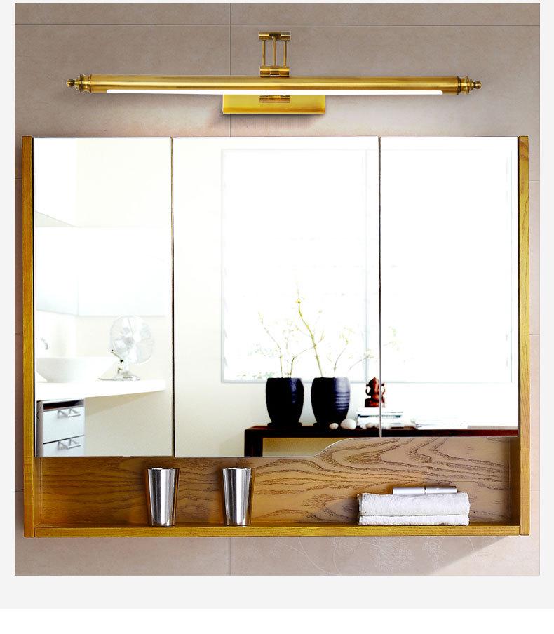 Custom LED Vanity Light: Minimalist Folding Mirror Cabinet & Bedside Wall Light in Stainless Steel, US Standard.