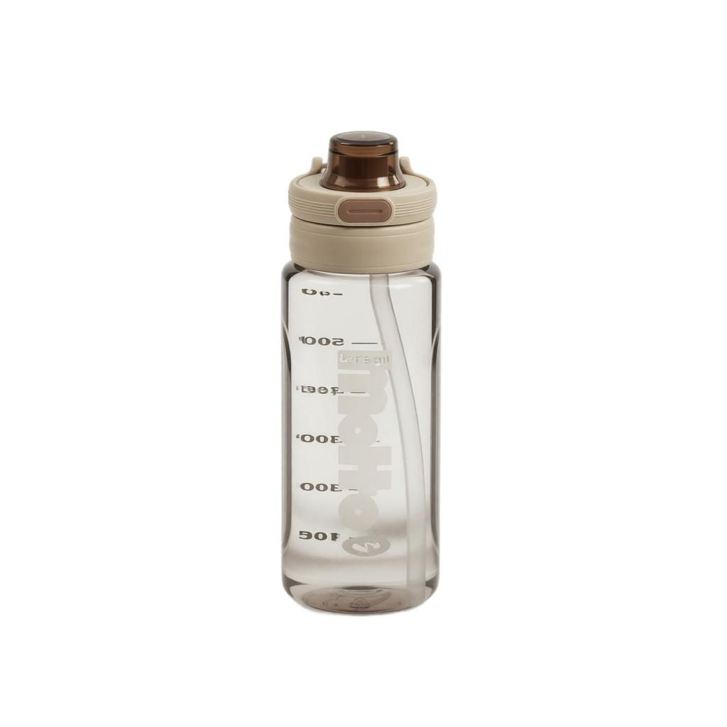 Portable Student Water Bottle 700ml 24oz Leak Proof Sports Water Bottle with Straw Durable Shatter Resistant Outdoor Fitness Water Bottle