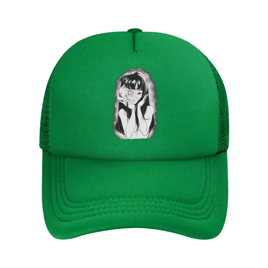 Junji Ito Style Horror Graphic Mesh Baseball Cap Casual Hat Outdoor For Womens Unisex FeUnisex