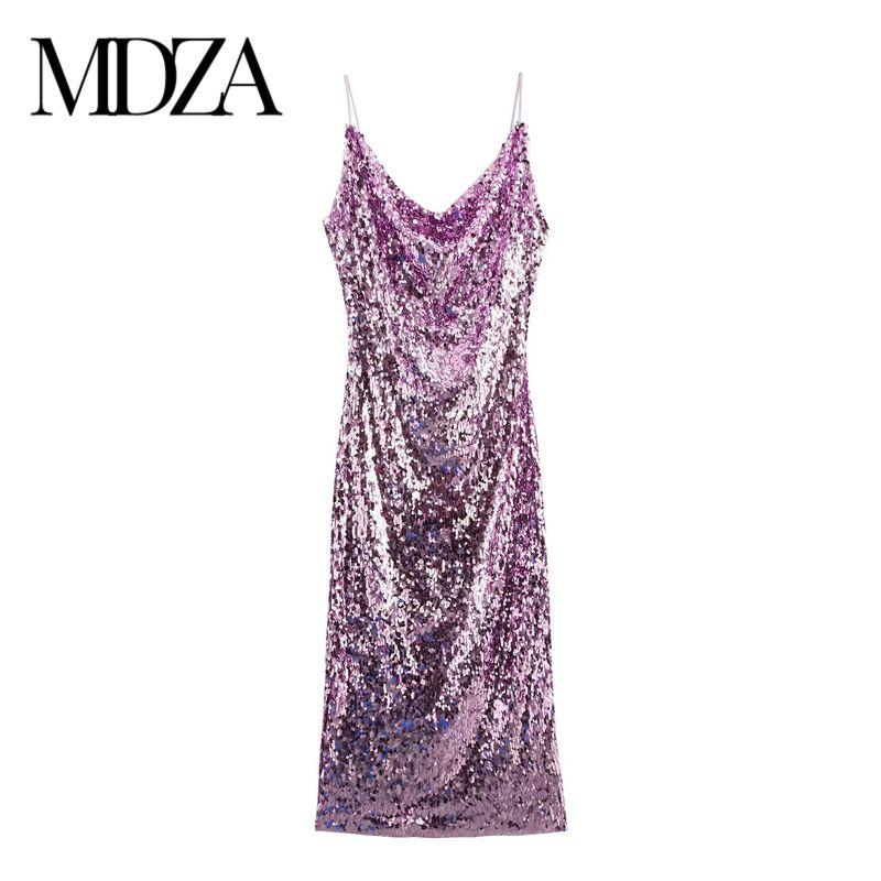 

Для осени и зимы Новое Рождественское Новогоднее вечернее платье Декорация из бусин Драпированный воротник Облегающее платье-миди 4813837 Purple L