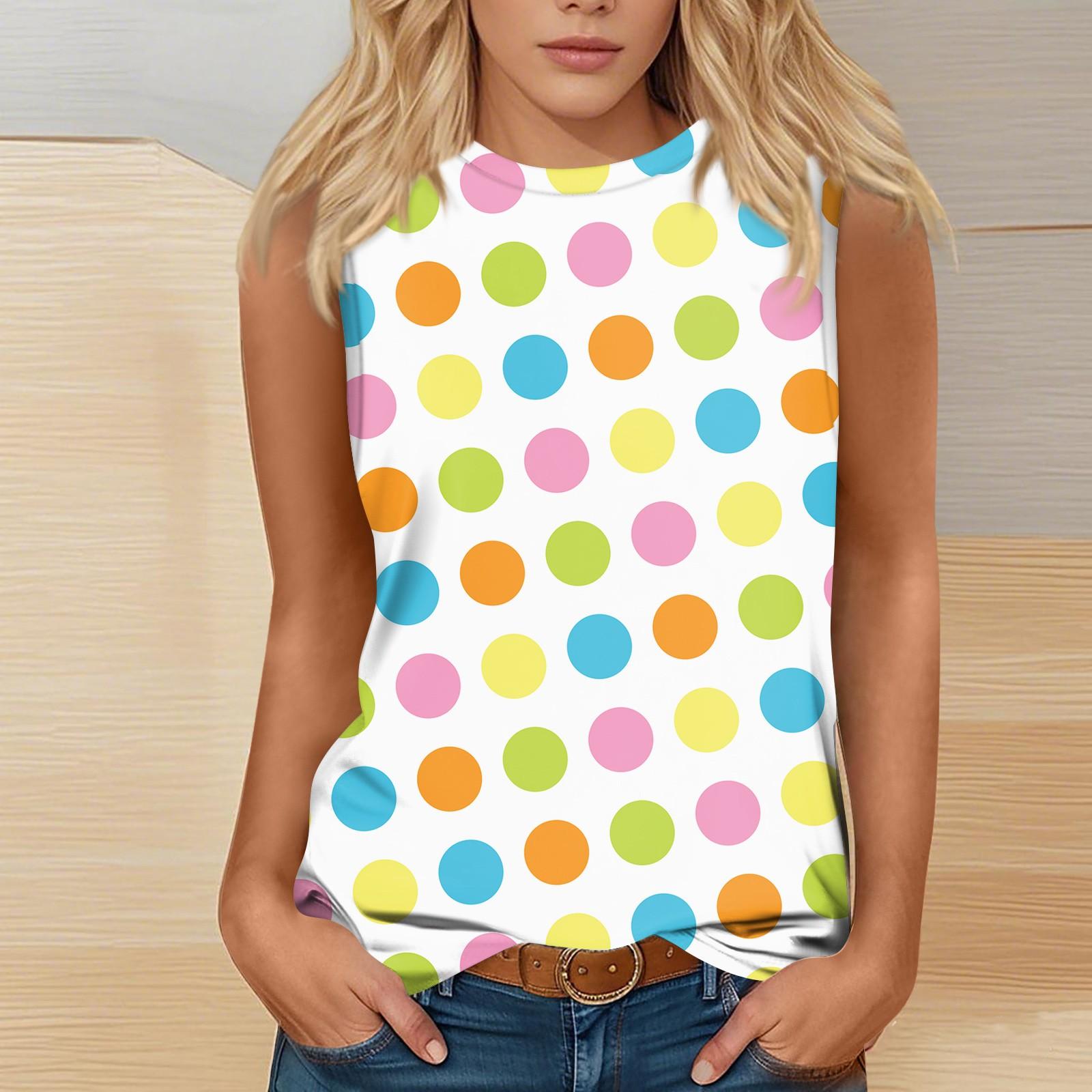 

Женская мода повседневная пасхальная футболка с круглым вырезом без рукавов XXL бежевый