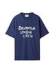 BROMPTON LONDON Lettering Graphic T-Shirt - Navy (P242Uts415)