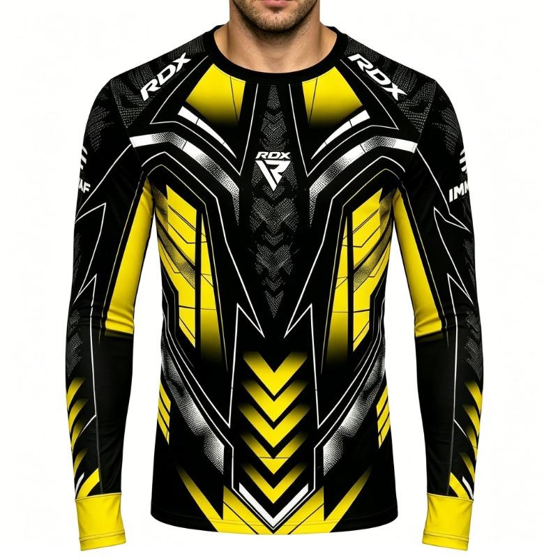 Long-Sleeve Compression Shirt for MMA Boxing Training, Quick-Dry & Breathable Fight Gear