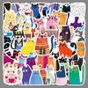 50 Cute Cat Stickers: Trendy Graffiti Art for Notebooks and Helmets