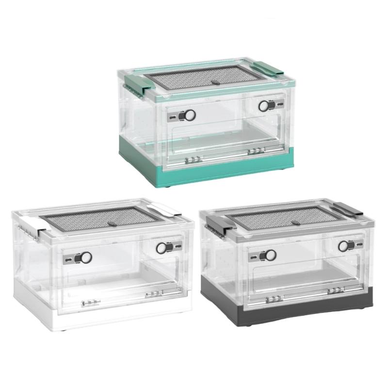 Large Lizards Habitat Box Featuring Ventilated Cover and Detachable Waste Tray For Home Use