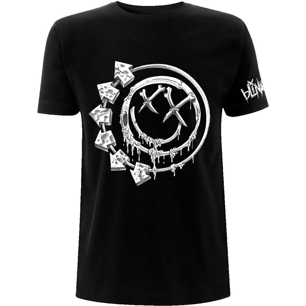 Six Arrow Smiley Blink182 Band TShirt Cotton Graphic Tee Unisex Unisex Summer Streetwear