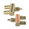 2 stücke Für RCA Audio Y Splitter Stecker Adapter 1 Stecker auf 2 Buchse Vergoldet