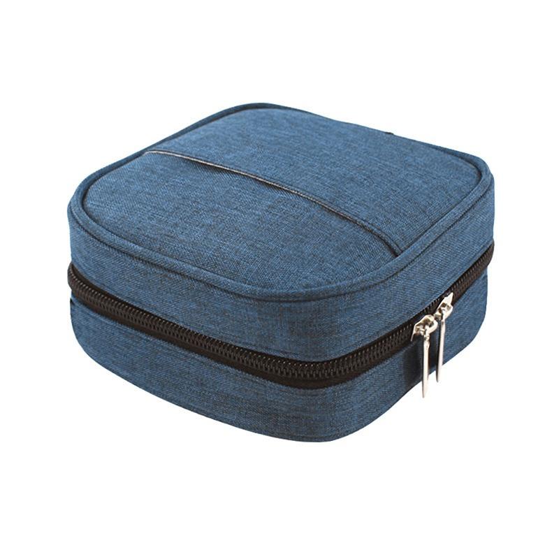 Mini Bolsa Digital Cuadrada para Almacenamiento Adaptador Cable de Alimentación de Datos Auriculares Ratón Estuche Organizador Portátil Impermeable Bolsita para el Hogar y Viajes