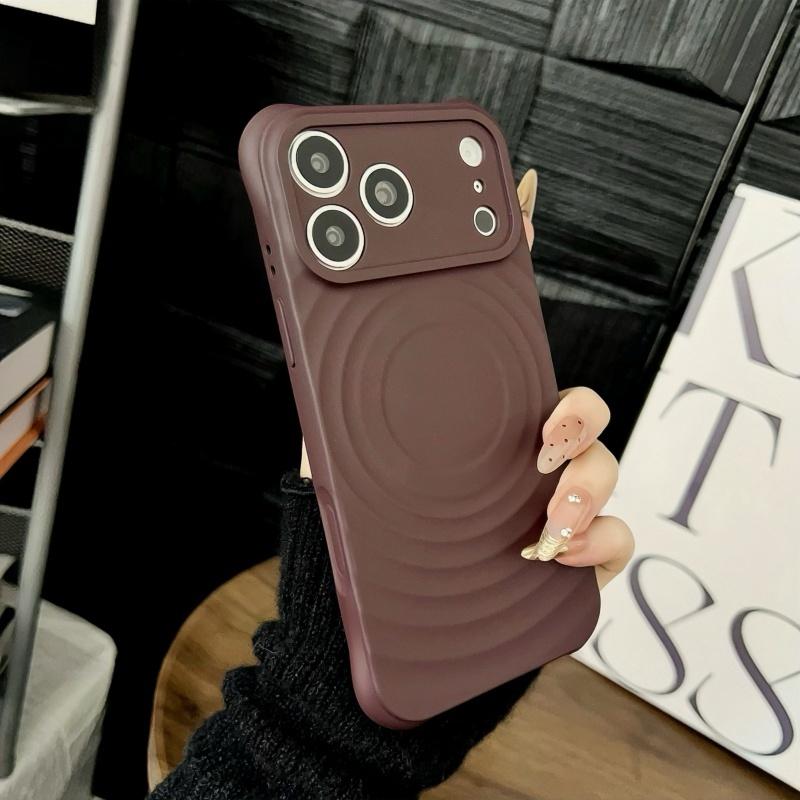 Luxury Wave Water Ripple For Magsafe Magnetic Phone Case For iPhone 17 16 15 14 13 12 Pro Max Wireless Charge Shockproof Cover