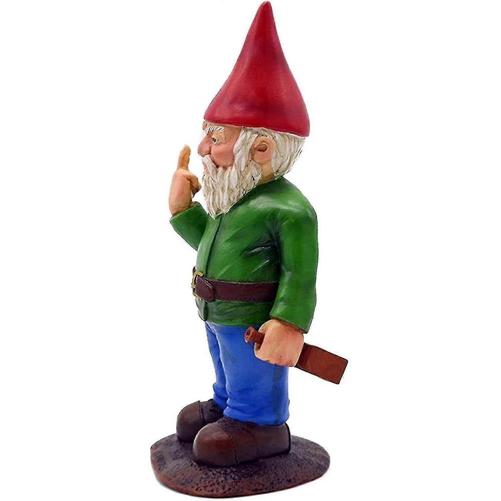 Garden Gnome,3d Dwarves,polyresin Outdoor Middle Finger Gnome Statue