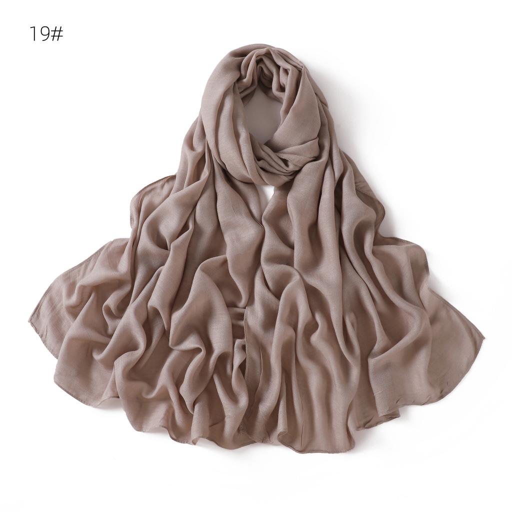 Rayon Viscose Hijab Women Muslim Scarf Shawls Abaya Women Veil Headscarf Wraps Plain Islamic Turban Headbands Foulard