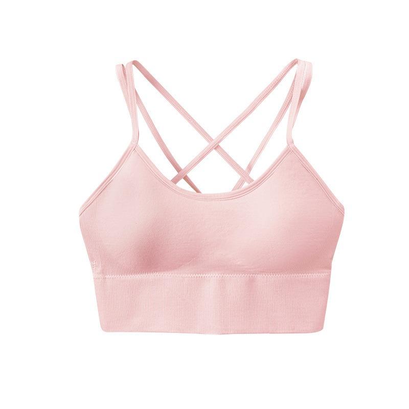 Women Plus Size Shockproof High Support Cross Back Sports Bra For Running Yoga
