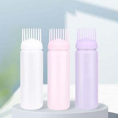 Plastik Saç Boyası Doldurulabilir Şişe Aplikatör Tarak Dağıtıcı Salon Saç Boyama Saç Şekillendirme Boyama Şişesi
