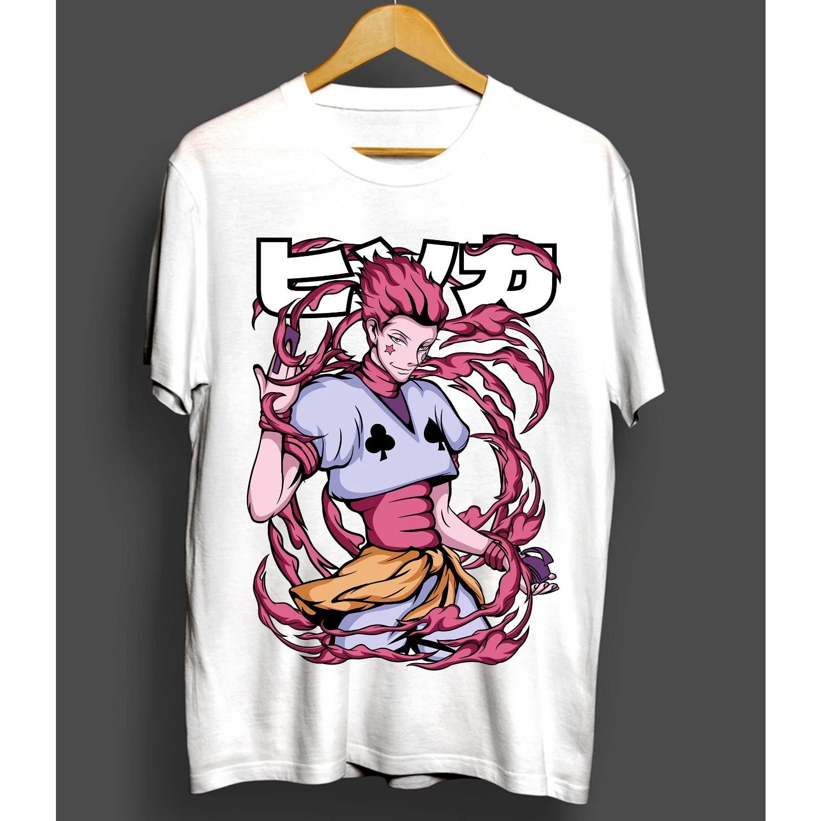 2026 New Model Hisoka Hunter X Hunter Tshirt Gon Killua Neferpitou Anime Manga Shirt Womens Roundneck Shortsleeved Tshirt S