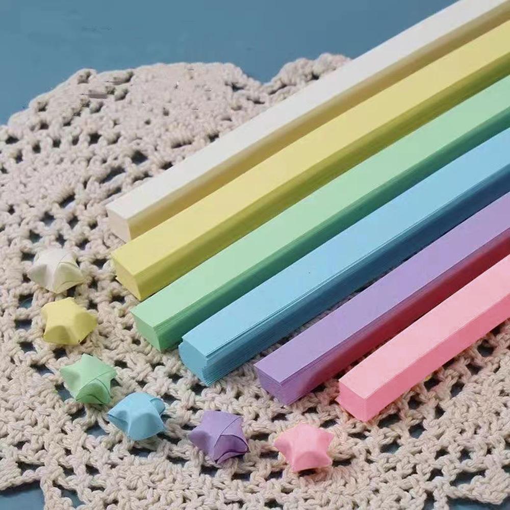 

540 Sheets Star Origami Gradient Lucky Star Five-Pointed Star Diy Hand-Made Double-Sided 27-Color Mix