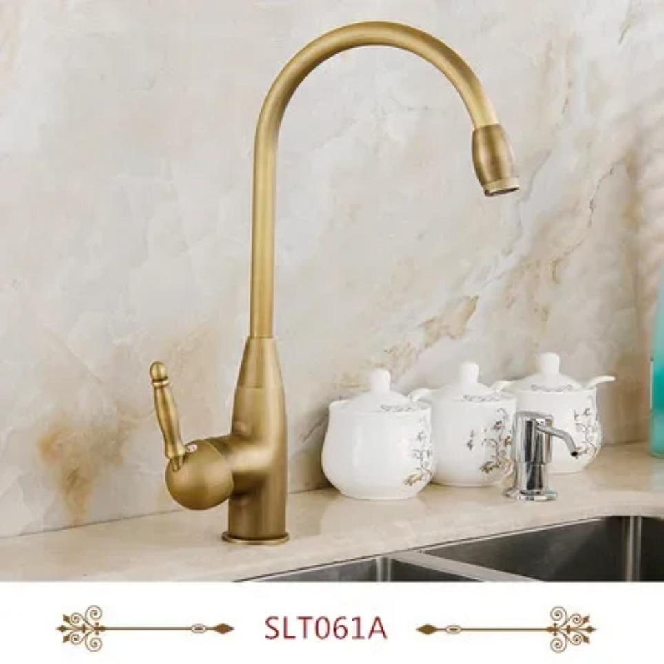 

Змішувачі для кухні Античний колір Змішувач Cozinha Латунь Поворотний вилив Кухонний змішувач Змішувач для раковини з однією ручкою